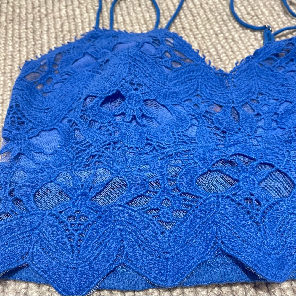 Free People FP One Ilektra Bralette in Electric Blue (XS) - Picture 4 of 9